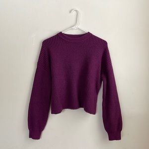 BP. Rib Crop Crewneck Sweater